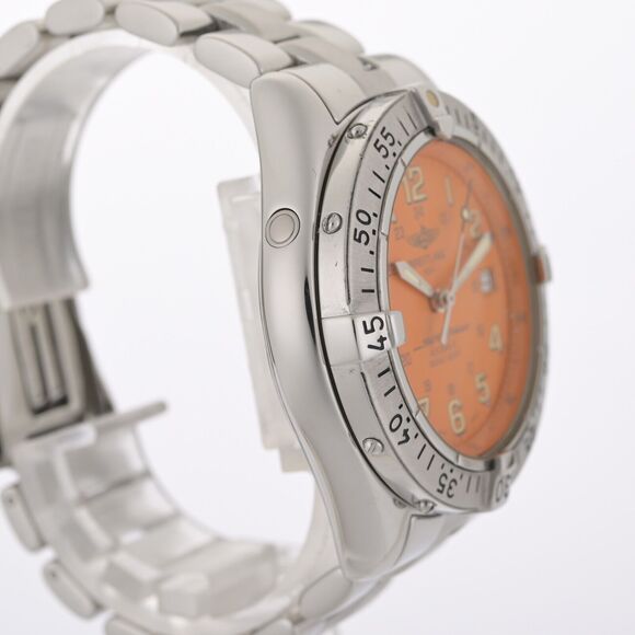 Breitling Superocean A17040 42mm Orange Automatic Men's Watch - Picture 7 of 13
